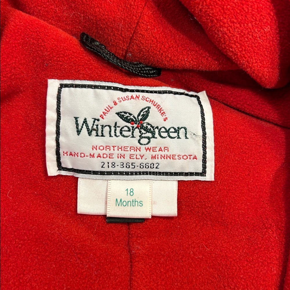 Wintergreen handmade fully lined with hood winter suit Size 18mo K00056 - Picture 3 of 16